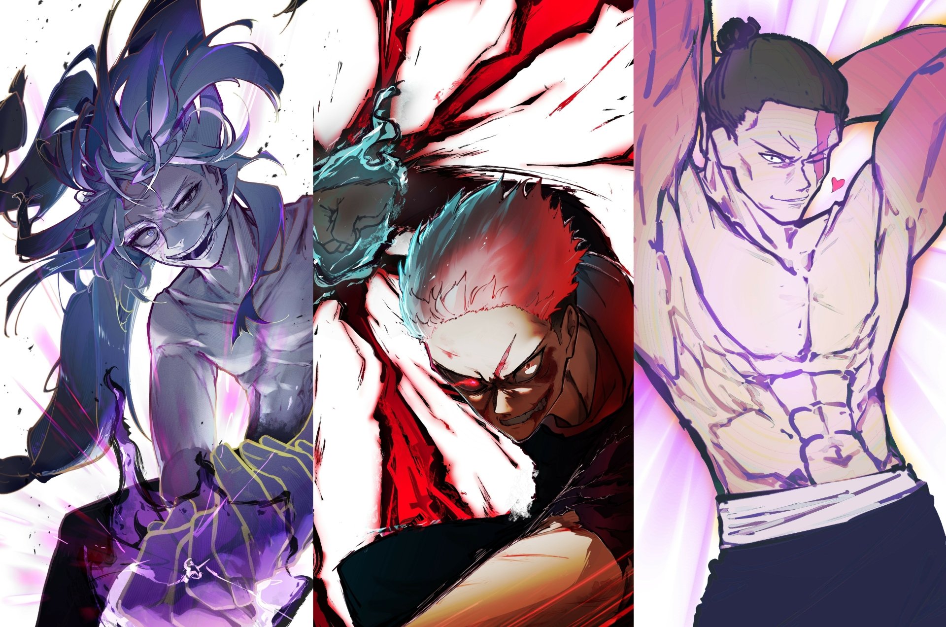 Download Anime Jujutsu Kaisen Mahito (Jujutsu Kaisen) Yuji Itadori Aoi Todo 4k Ultra HD Wallpaper by そーす 怠樽