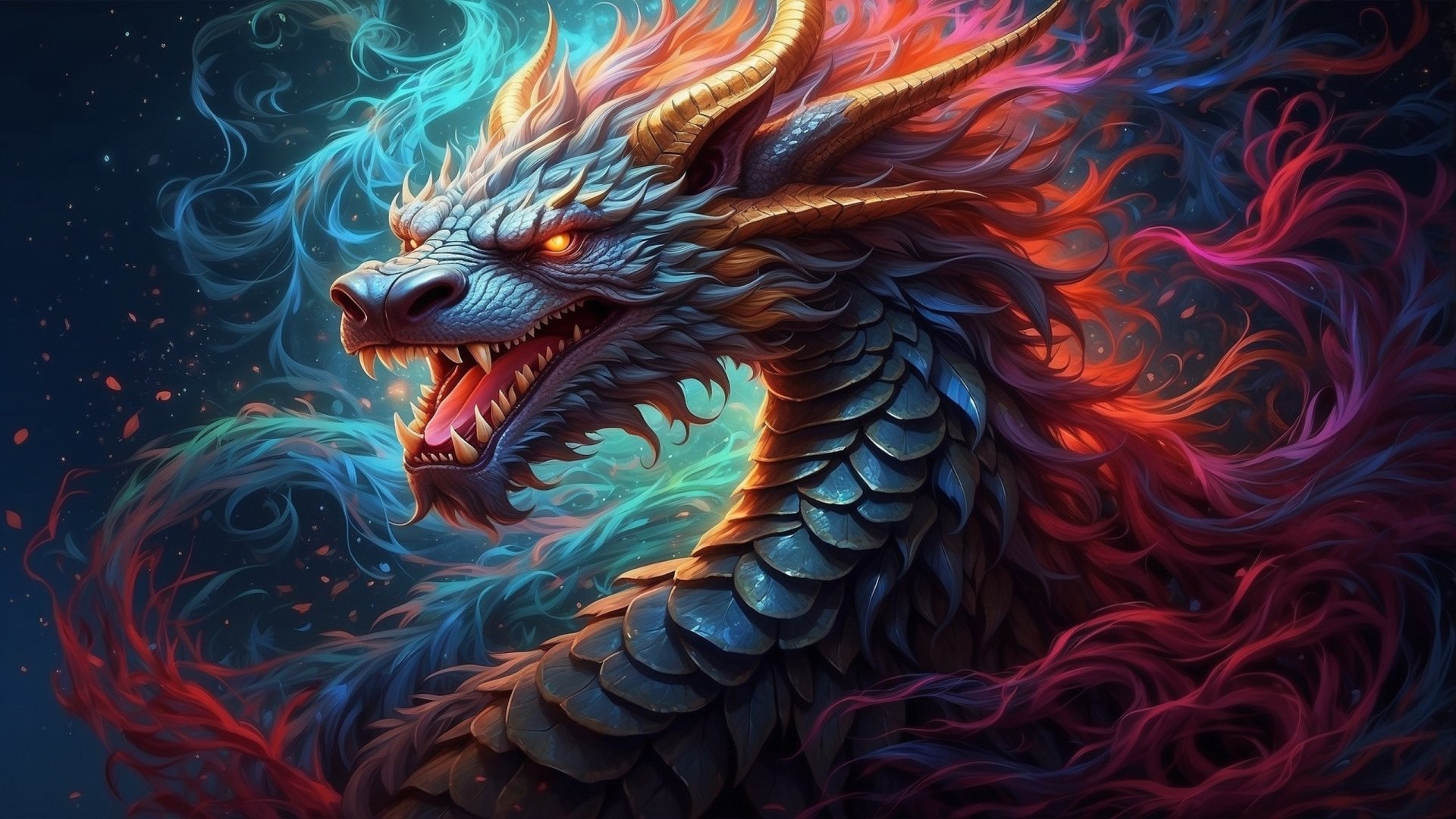 Colorful Chinese Dragon by AnimeHead