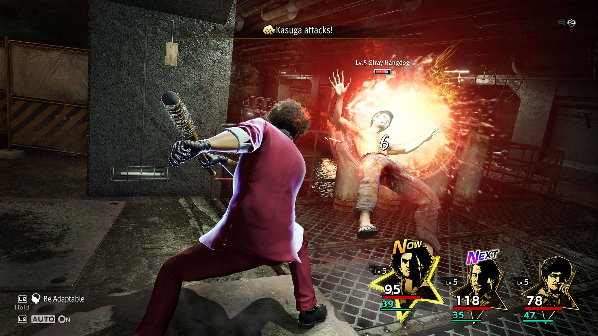 Desktop wallpaper featuring an intense combat scene from the video game Like a Dragon: Infinite Wealth, with the main character executing a powerful attack.