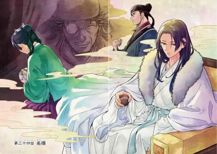 The Apothecary Diaries HD Wallpaper - Intriguing Animated Characters in Traditional Attire