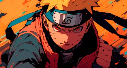 HD Naruto Uzumaki desktop wallpaper featuring a dynamic artistic representation of the anime character with vibrant colors and energetic background.