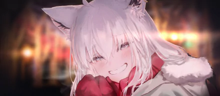 Shirakami Fubuki Anime Virtual Youtuber hololive girl anime girl HD Desktop Wallpaper | Background Image