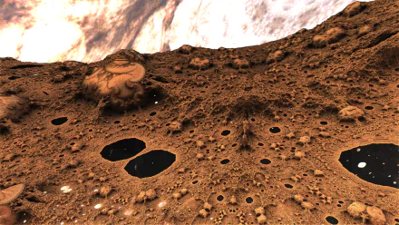  Bronze Alien Planet - 3d Fractal Space Art space,brown,metal,3D,abstract,