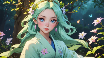  Earth Goddess Wearing Flowy Robes
