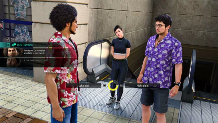 HD desktop wallpaper featuring characters from Like a Dragon: Infinite Wealth video game in an urban setting.