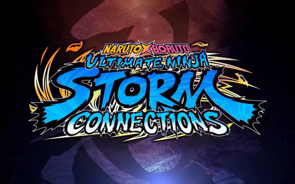 HD desktop wallpaper for NARUTO X BORUTO Ultimate Ninja STORM CONNECTIONS featuring dynamic, stylized game title graphics against a dark background.