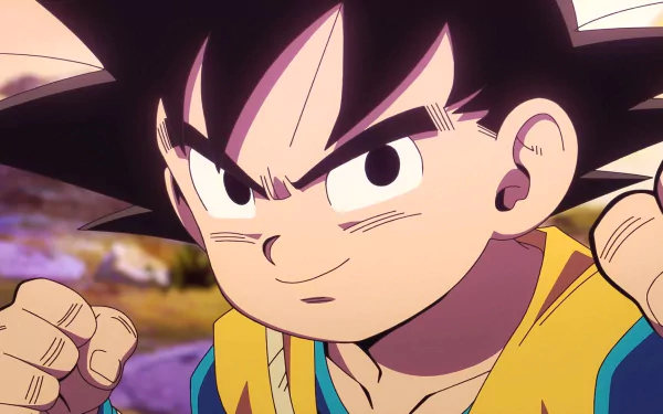 HD Anime Wallpaper of Goku from Dragon Ball DAIMA for Desktop Background.