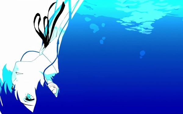 HD desktop wallpaper featuring artistic representation from Persona 3 Reload video game with vibrant blue background.