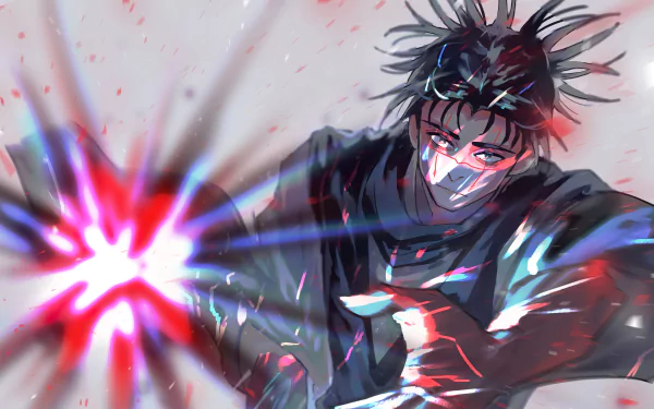 HD desktop wallpaper featuring Choso from Jujutsu Kaisen, showcasing dynamic action and vibrant colors as he unleashes a powerful energy blast.