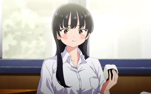 HD Anime desktop wallpaper featuring Anna Yamada from The Dangers in My Heart with a bright classroom background.