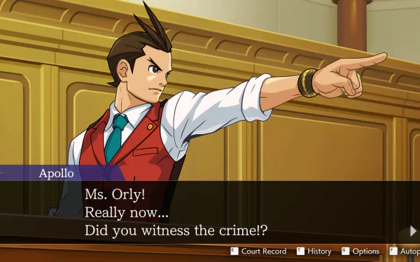 HD wallpaper of Apollo Justice courtroom scene from Apollo Justice: Ace Attorney Trilogy video game.