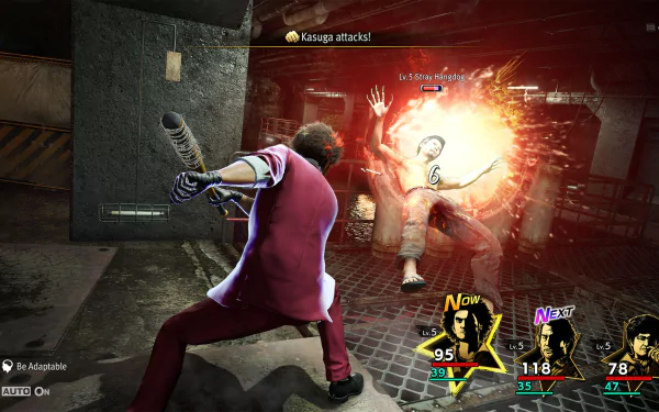 Desktop wallpaper featuring an intense combat scene from the video game Like a Dragon: Infinite Wealth, with the main character executing a powerful attack.