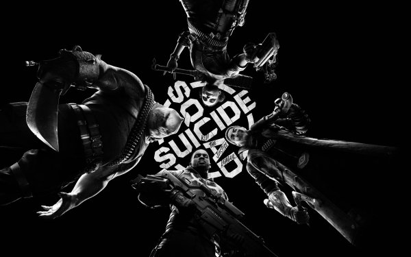 HD wallpaper featuring characters from the video game Suicide Squad: Kill the Justice League, ideal for desktop backgrounds.
