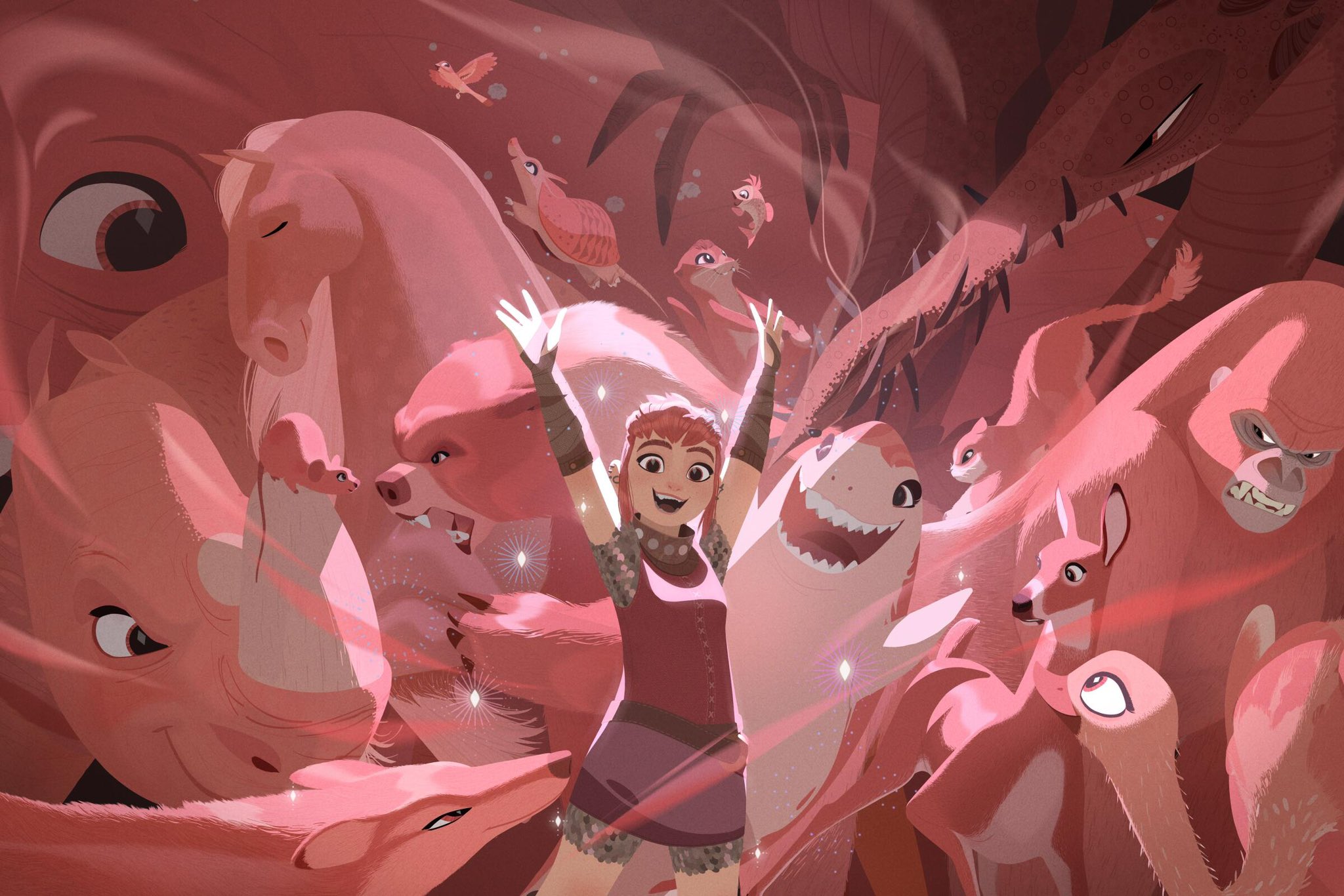 Nimona movie hd wallpaper animated adventure scene