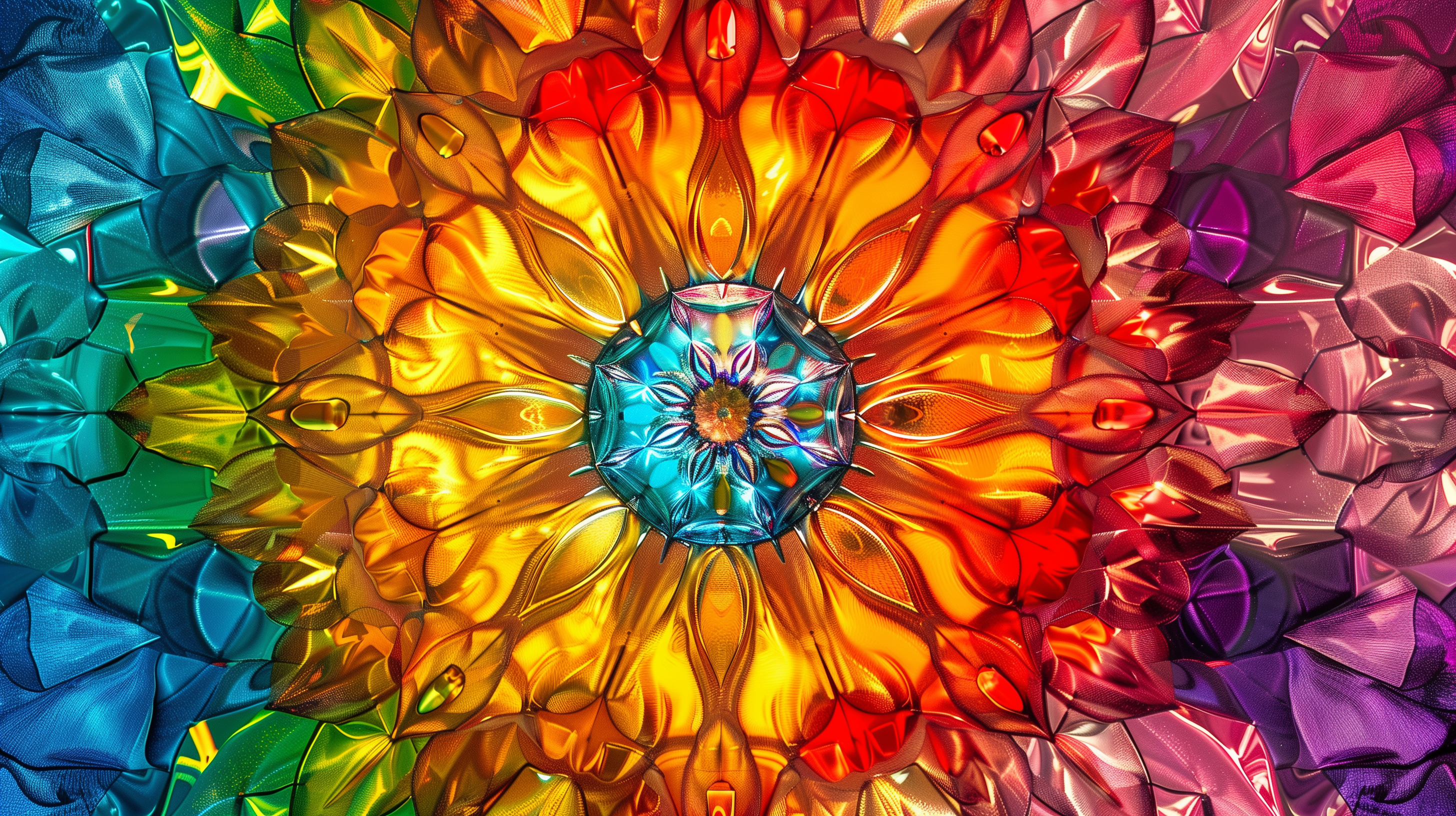 Colorful floral kaleidoscope mandala pattern wallpaper design - bohemian  abstract vector background illustration Stock Vector | Adobe Stock