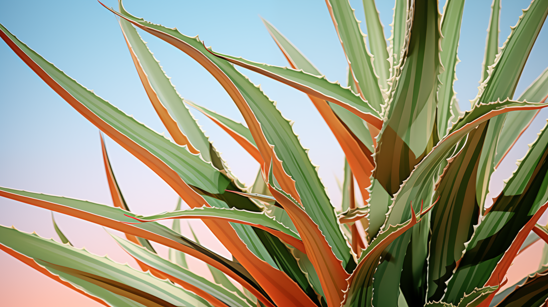 HD Aloe Vera Desktop Wallpaper - Lush Aloe Plant Close-Up for Background