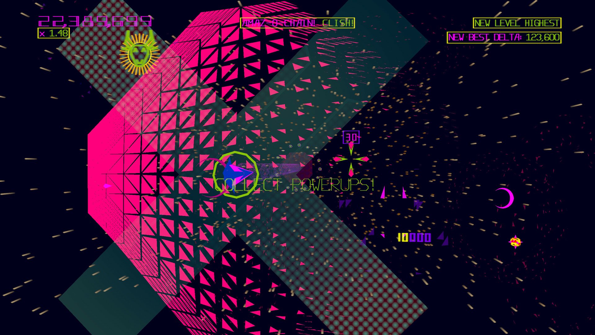 HD Akka Arrh video game desktop wallpaper with vibrant graphics and retro arcade style.