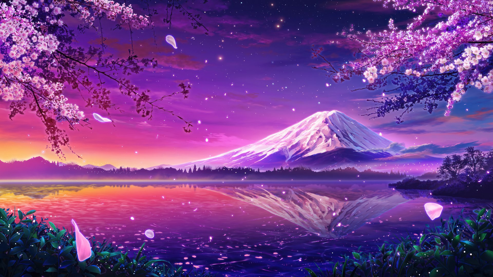 Download Landscape Sunset Digital Art Sky 4k Ultra HD Wallpaper
