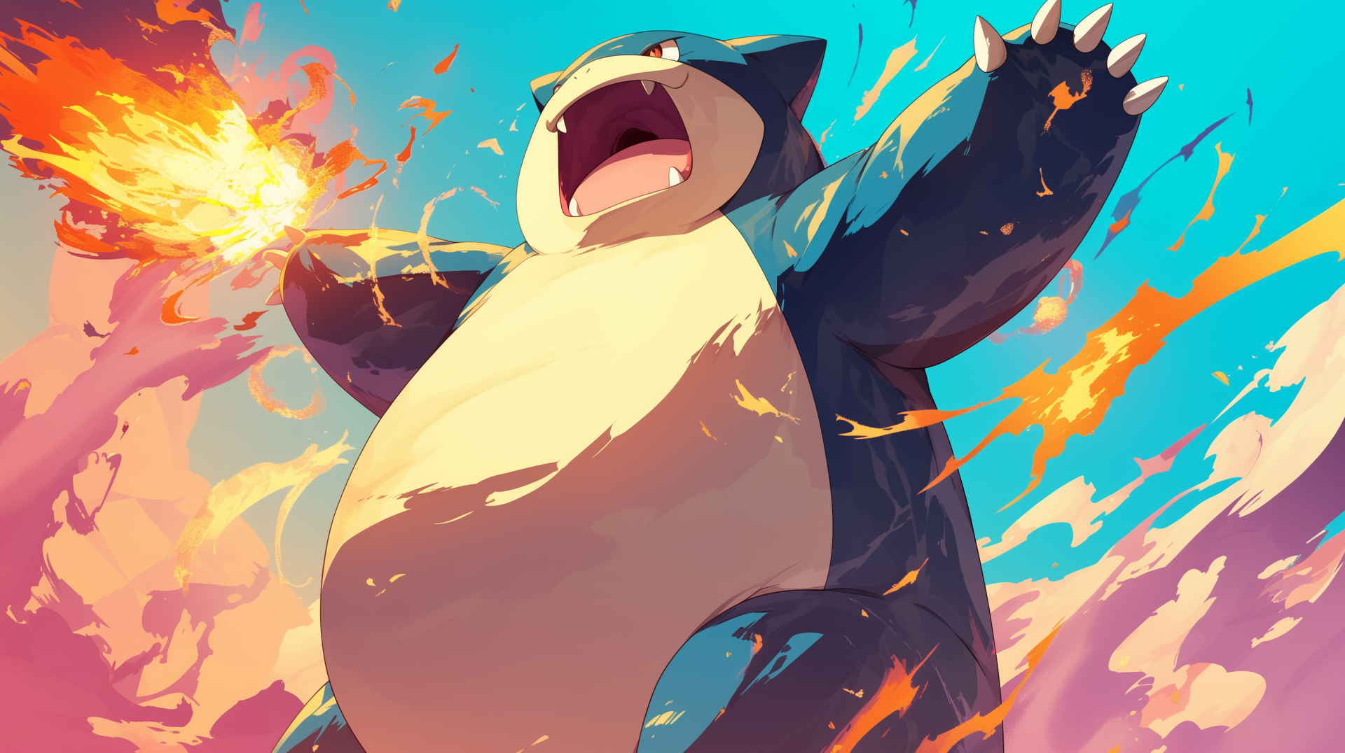 HD Snorlax Anime Wallpaper - Dynamic Pokémon Desktop Background by patrika