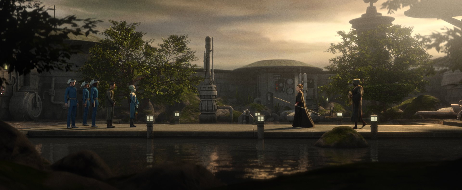 Star Wars: Tales of the Empire HD desktop wallpaper featuring iconic characters and scenery for a themed background.