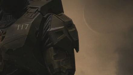 Halo TV show HD wallpaper featuring Spartan 117 in iconic armor with moody backdrop for desktop background.