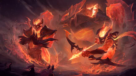 HD League of Legends monster battle scene desktop wallpaper and background.
