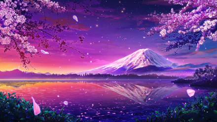 landscape sunset Digital Art sky HD Desktop Wallpaper | Background Image