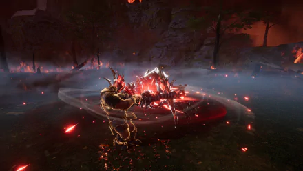 HD desktop wallpaper of a character casting a spell in the video game Perfect New World, set in a mystical environment with dynamic lighting effects.