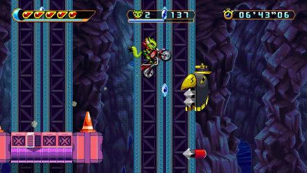 A vibrant HD desktop wallpaper from Freedom Planet 2, featuring colorful characters navigating dynamic platforms and obstacles in a fantastical game environment.