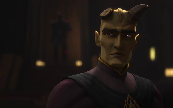 HD wallpaper featuring a character from Star Wars: The Bad Batch set against a moody, dark backdrop.