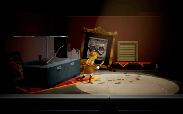 HD desktop wallpaper featuring Princess Peach from 'Princess Peach: Showtime!' video game, showcased on a stage setting.