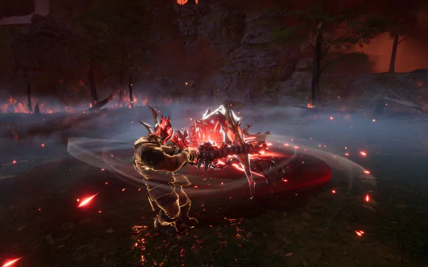 HD desktop wallpaper of a character casting a spell in the video game Perfect New World, set in a mystical environment with dynamic lighting effects.