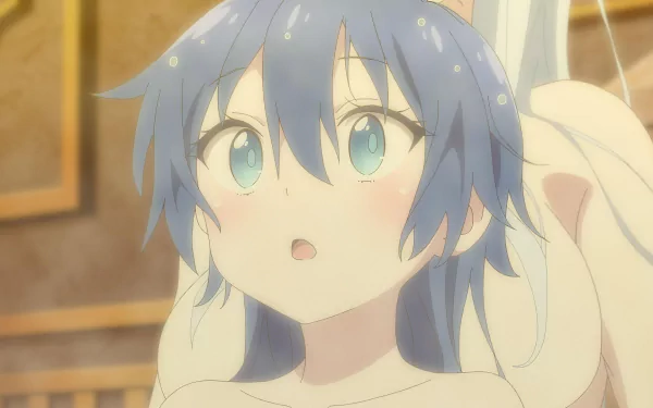 HD wallpaper of a surprised anime character from 'I Was Reincarnated as the 7th Prince So I Can Take My Time Perfecting My Magical Ability' with a warm background.