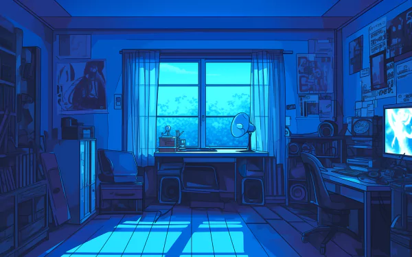 Download Anime Room Anime Room HD Wallpaper