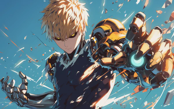 Genos in Action - HD One-Punch Man Wallpaper