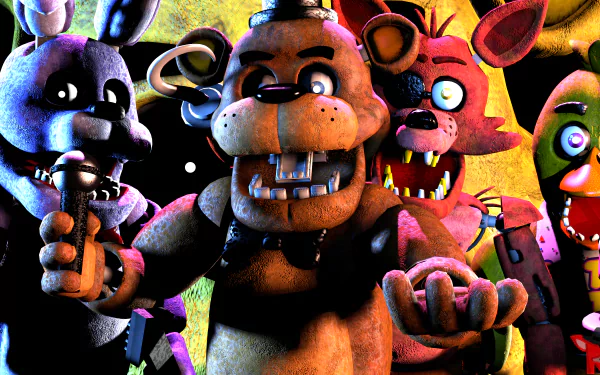 Fazbear Entertainment Freddy Fazbear's Pizza Classic Animatronics Original Animatronics Five Nights at Freddy's HD Desktop Wallpaper | Background Image