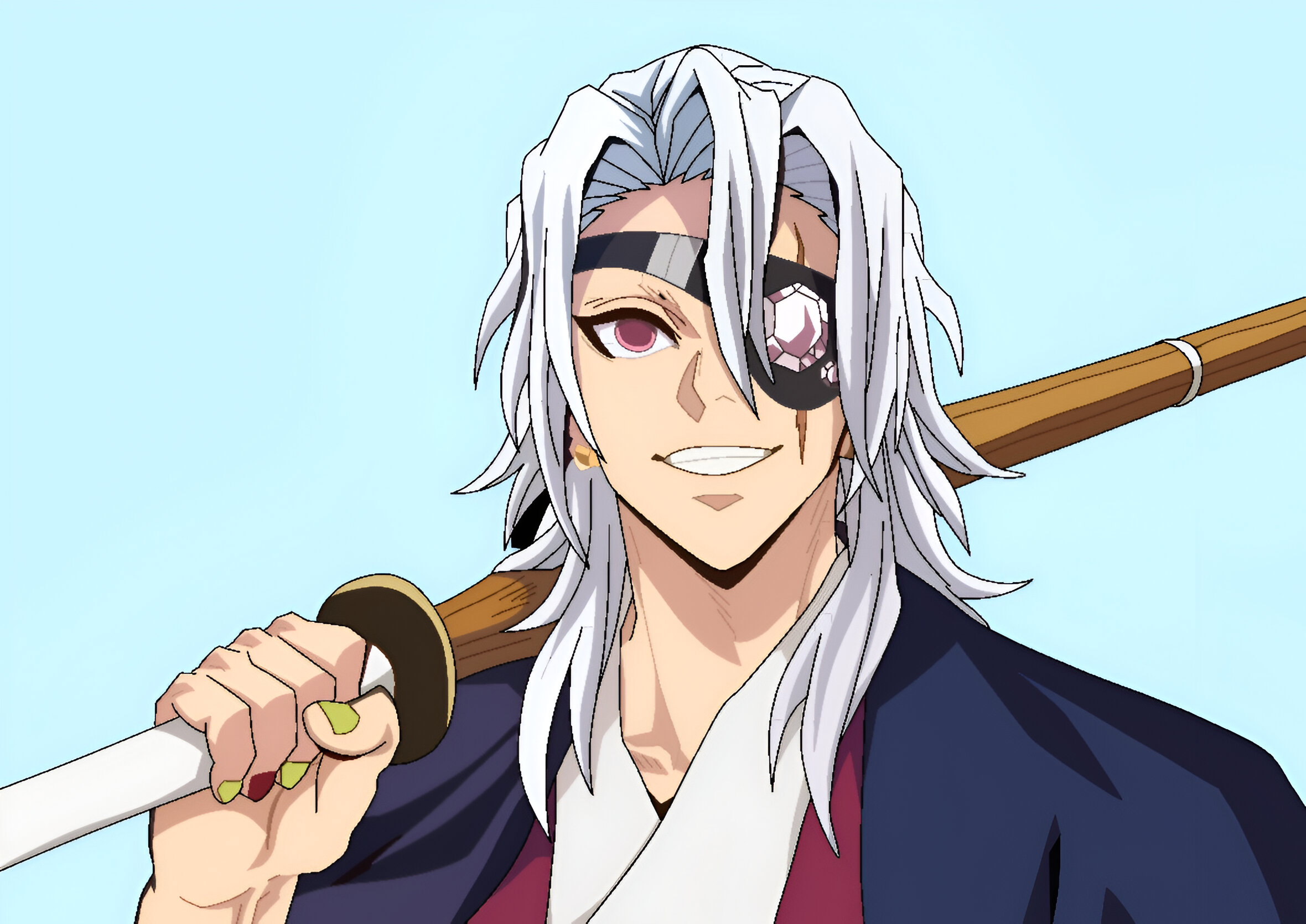 Vibrant Tengen Uzui HD Wallpaper Demon Slayer Anime Art By 