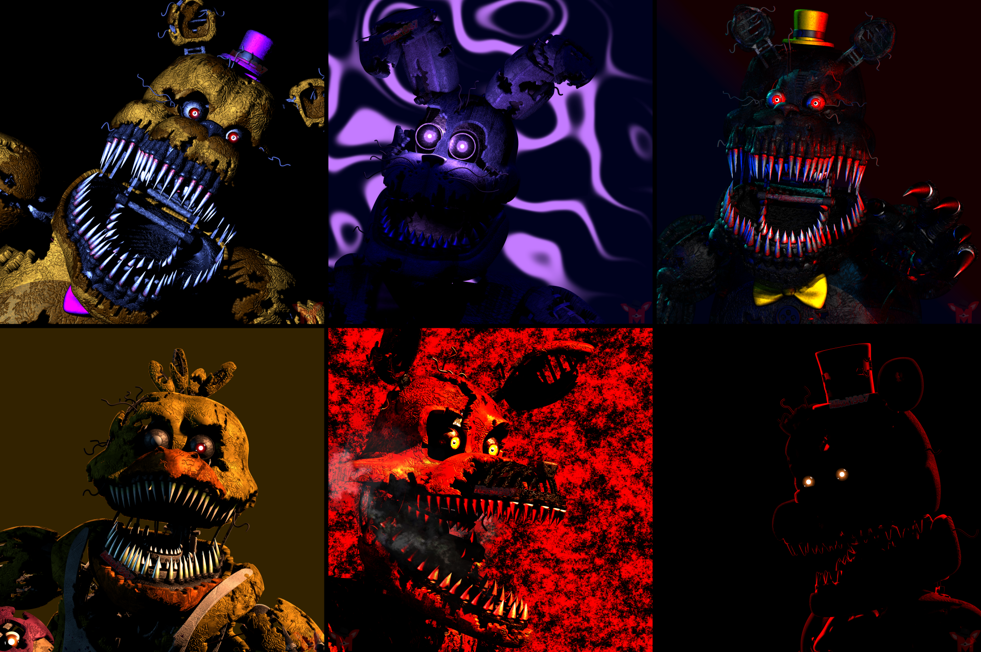 Download Nightmare Fredbear (Five Nights At Freddy's) Nightmare (Five Nights At Freddy's) Video Game Five Nights At Freddy's 4 Five Nights At Freddy's 8k Ultra HD Wallpaper by Mikol1987
