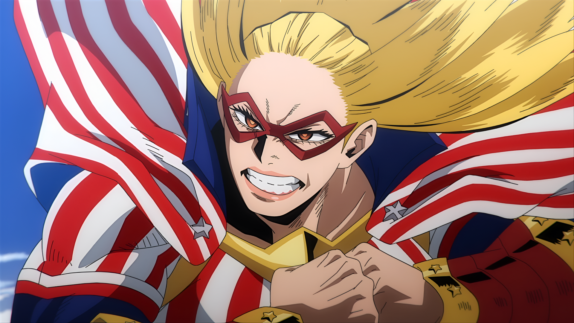 Download Anime My Hero Academia Cathleen Bate Star And Stripe 4k Ultra HD Wallpaper