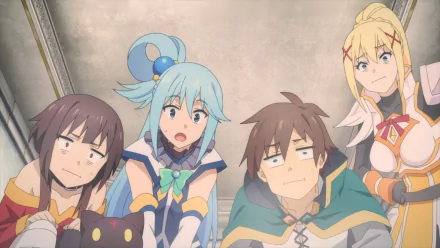  Megumin, Aqua, Kazuma, and Darkness