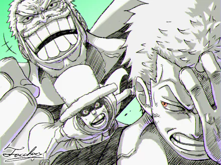  Garp, Kaku, and Zoro