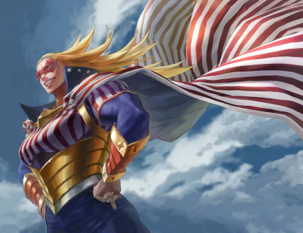 Anime My Hero Academia Cathleen Bate Star and Stripe HD Desktop Wallpaper | Background Image