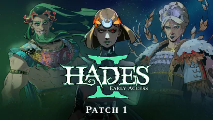 HD desktop wallpaper featuring characters from the video game Hades II: Early Access, showcasing Patch 1.