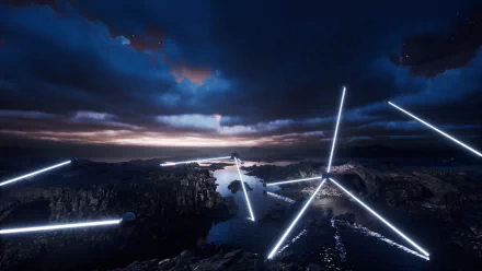 virtual reality light reflection water coast HD Desktop Wallpaper | Background Image