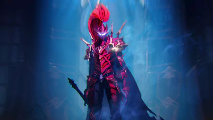 4K Ultra HD PC desktop wallpaper featuring Igris from Solo Leveling in Solo Leveling: ARISE, showcasing a dark, armored figure with glowing red accents and a sword.