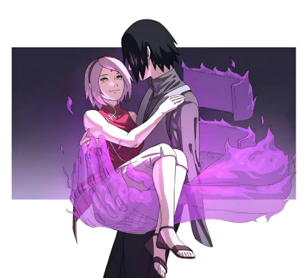  Sakura and Sasuke by しう