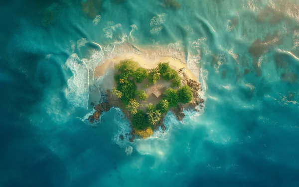 ocean island HD Desktop Wallpaper | Background Image