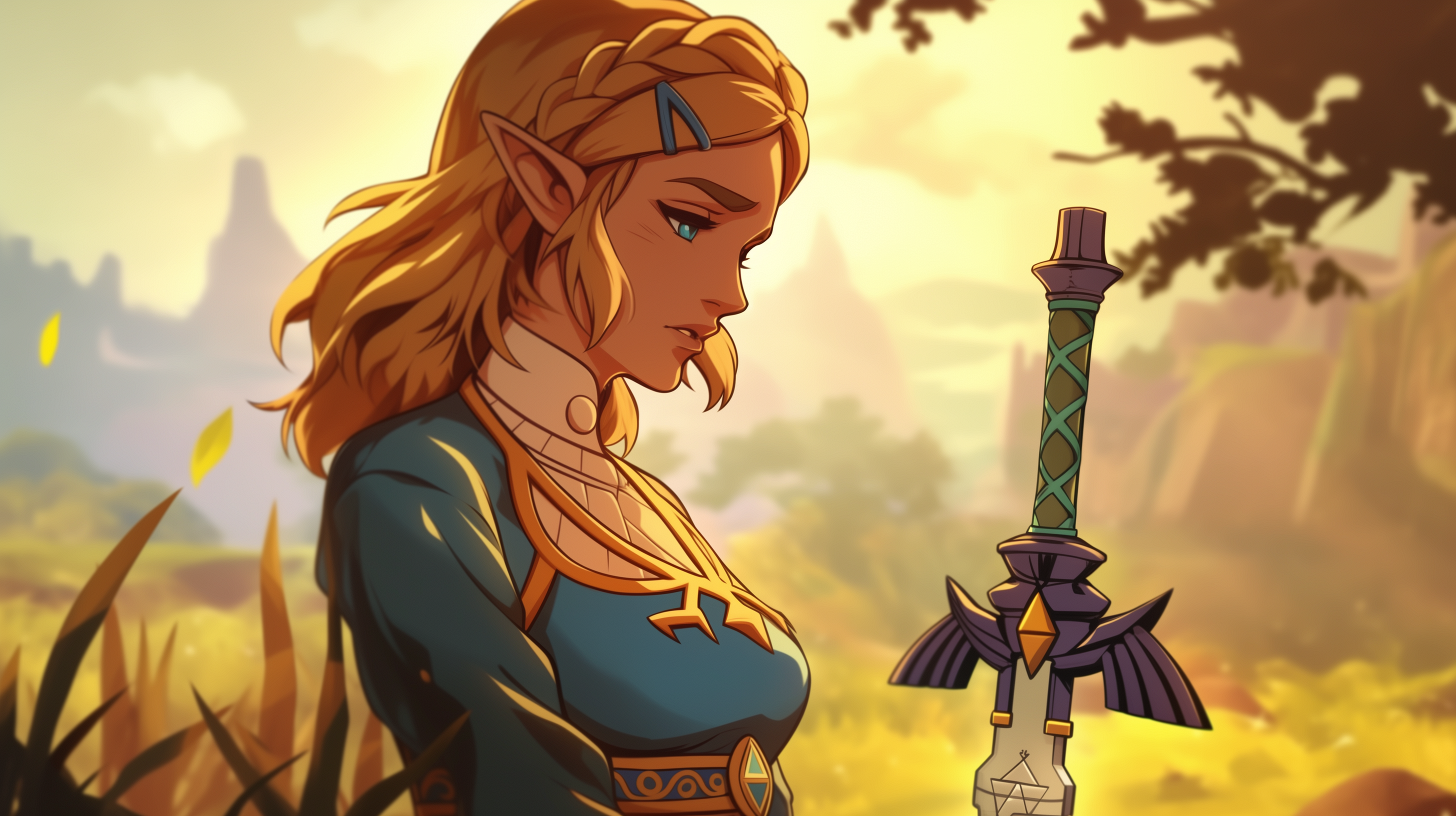 Aryll and the Master Sword: HD Wallpaper Tribute to The Legend of Zelda by  patrika