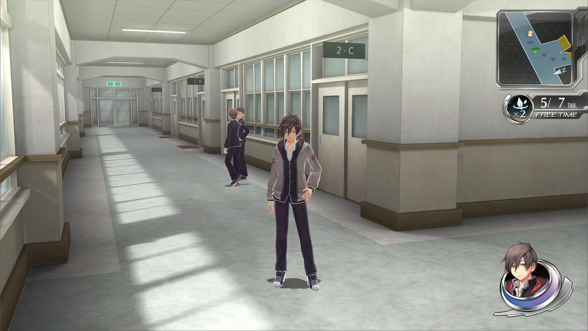 HD desktop wallpaper featuring artwork from the video game Tokyo Xanadu eX+. A vibrant backdrop showcasing the game's unique visuals and atmosphere.