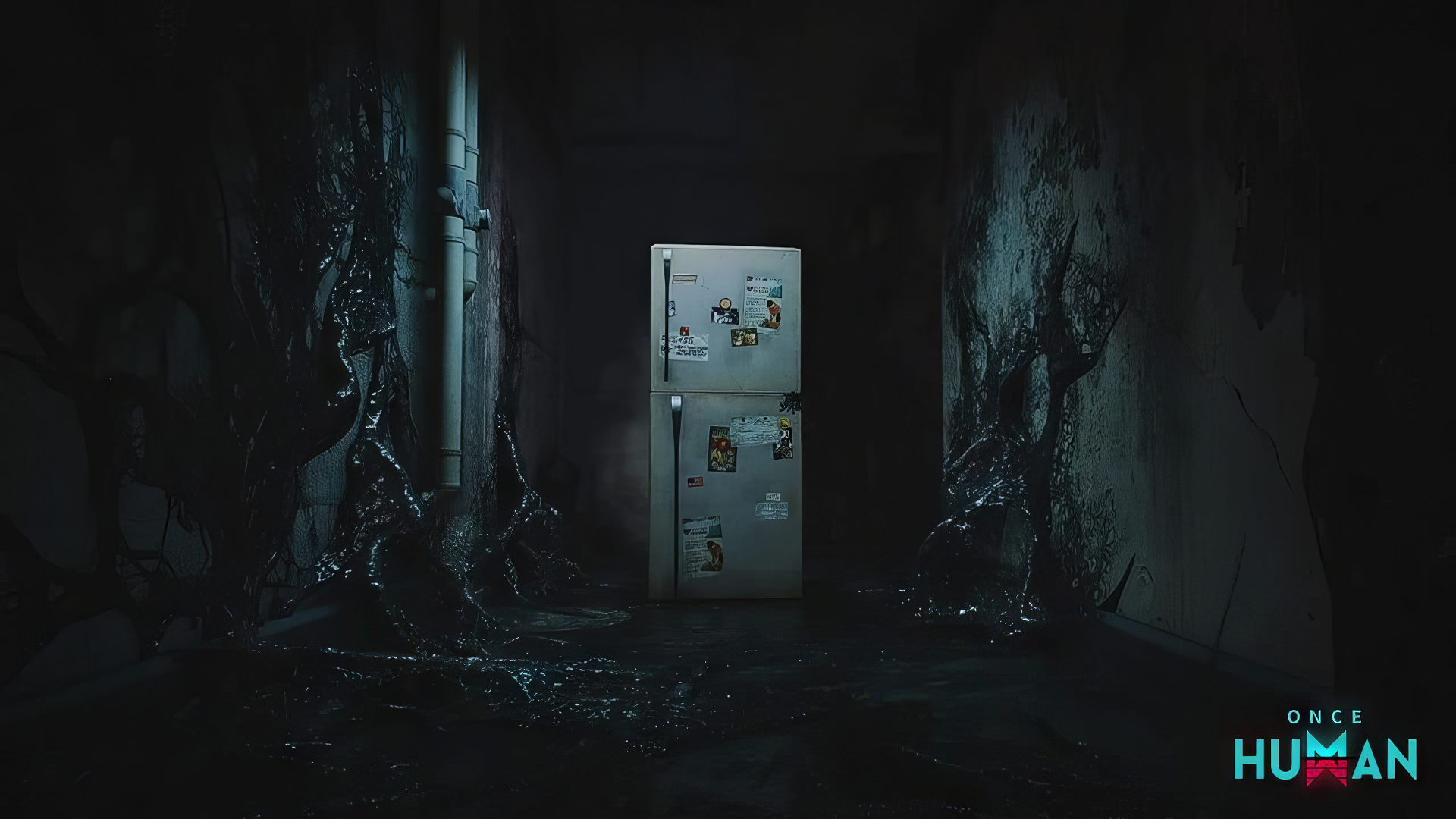 HD desktop wallpaper featuring artwork from the video game Once Human, showcasing a dynamic and immersive visual experience for fans and players.